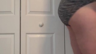 Showing off my booty shorts and bulge