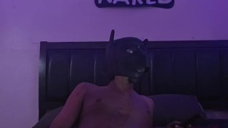 Pup play ends up with 7 day load shot all over the floor(TURN UP THE SOUND AT THE END)