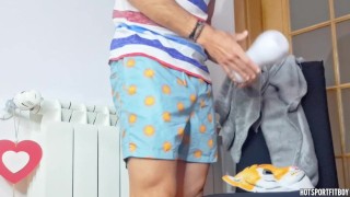 Found a Sex Toy & Mask at My Friend's - Huge Cock Action, Moans & Creampie! Hotsportfitboy