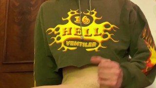 naughty gooning twink shoots ropes