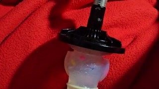 big girth dildo on sex machine