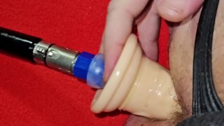 8inch dildo on sex machine to solo male