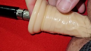 8inch dildo on sex machine to solo male