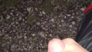 Jacking off in public neighborhood