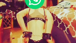 tied up and riding my dildo