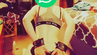 tied up and riding my dildo