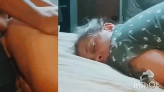 Pov cums hard from strapon