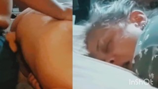 Pov cums hard from strapon
