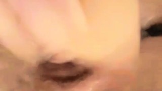 Juicy cum filled pussy before work