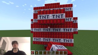 How to build and Blow up a Big Dick from TNT in Minecraft
