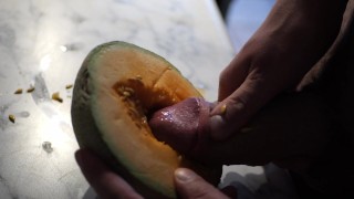 Fat big cock fucks juicy melon until cum and creampie. Very hot and sweet night