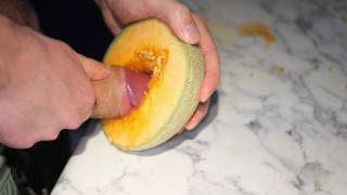 Fat big cock fucks juicy melon until cum and creampie. Very hot and sweet night
