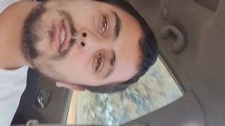 I got caught 🥵 risky jack off in public