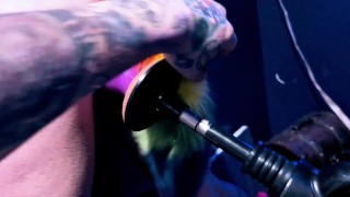 Fuck Machine while Getting Throatfucked