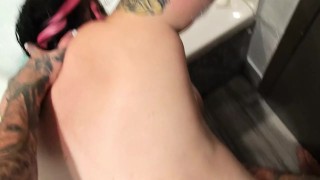 tattoobabie08 gets turned into a cum dumpster