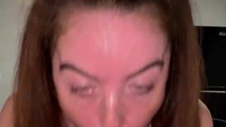 Great head from a cum whore