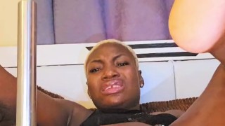 Squirt explosion: dildo machine made ebony babe Squirt so hard after afternoon