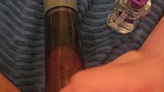 Torturing my balls and jerking until cum