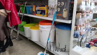 In a hardware store without a bottom