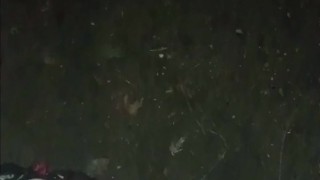 Risky late night public cumshot