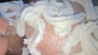 Erick Hall Huge Cock fucks Blain O Connor Big Butt covered in whiped cream Bareback