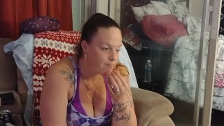 Filming up girlfriends minidress while she smokes and plays video games in her wet soaked panties