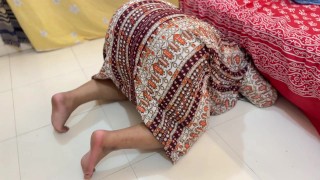 Big Ass Egyptian Hot Maid stuck under bed & Naked Her ass 