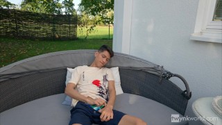 18 Year Old Cute Latino Twink Strokes Cock Busts Heavy Load Of Cum - TWYNKWORLD