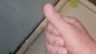 Quick cumshot in the shower. 2nd orgasm of the day
