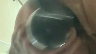 Fucking myself with anal beads