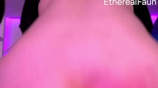 Fast, hard fuck on HUGE monster cock makes me squirt