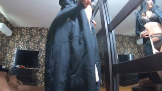 A great gift for St. Valentin- Blow-job, fuck and lot of cum on my long fur hooded downjacket 245 p