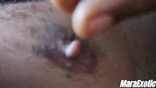 I love playing with his nipples and big black cock