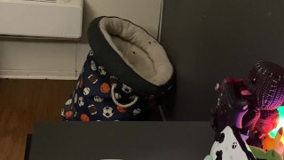 Femboy cums in his coffee and drinks it all