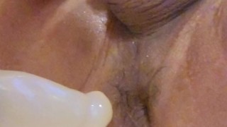 Close-up squelchy ass fucking with centaur toy, stretching my butt slut hole on Valentine's Day