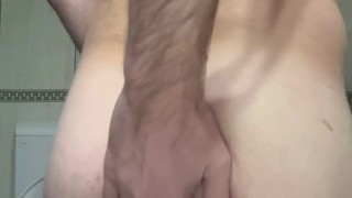 Jerking off in bathroom