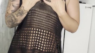 👮SEXY Policewoman😈 Playing With My Body And MILKY CONDOM💦