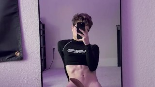 18 Year Old Femboy Flaunts His Length~