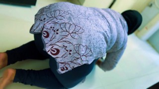 Egyptian Hot BBW Maid Stuck Under Bed & I masturbate after seeing her big naked ass