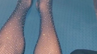 New sparkling pantyhose for my pink toes!