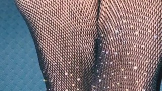 New sparkling pantyhose for my pink toes!