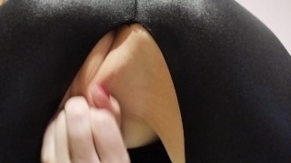 DO YOU LIKE WHEN I RUB MY PUSSY ON MY KNEES? close up view