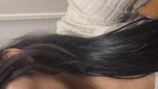Chubby Latina Fucks Herself With Glass Dildo (face reveal)