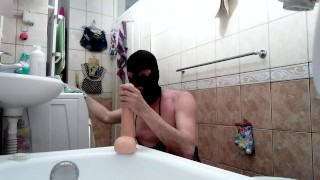 I blow the dildo and fuck with the dildo
