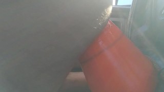Private Video Of Straight Male Outdoors Stretching Ass On Huge Cone In Truck At Beach