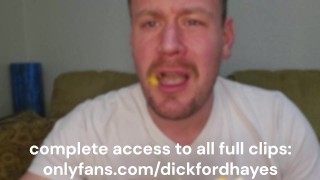 Farting while eating a messy hotdog - smell my mustard breath and mustard gas farts!