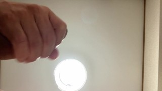 masturbation スマホ自撮りオナニー ゲイ 下アングルからデカ玉金ぶらぶらの手コキ悶絶大量ザーメン射精