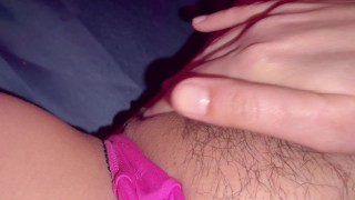 I rub my clit and caress myself with my fingers until my pussy is wet