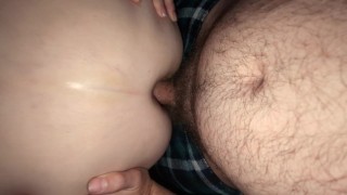 Showing off my cumdump's butthole