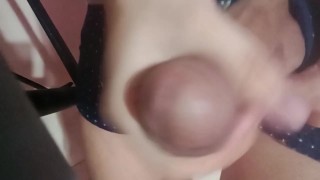 Asian Filipino Boy Twink Gooning while in Boxers - With Huge Cumshot